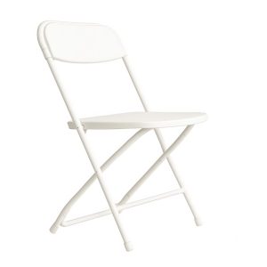 Ames Party Rental - White Folding Chairs